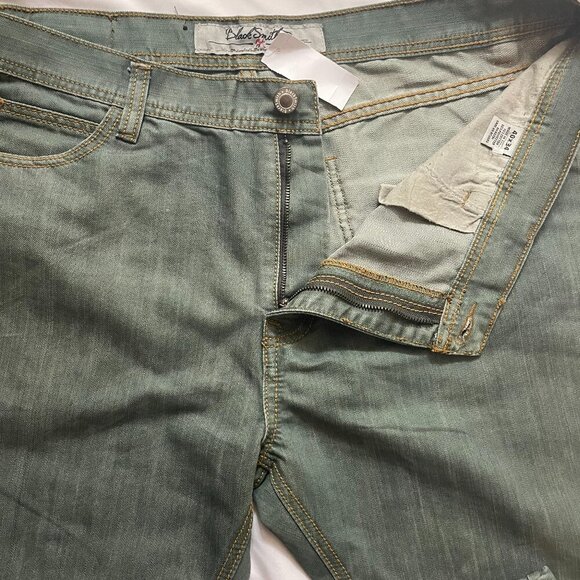 Black Smith. Men's green denim pants size 40x34. Made in China. - Picture 3 of 9